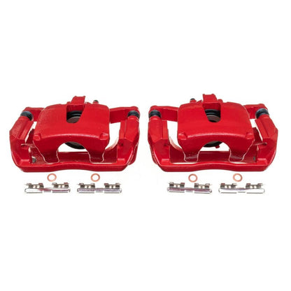 Power Stop 12-17 Ford F-150 Rear Red Calipers w/Brackets - Pair