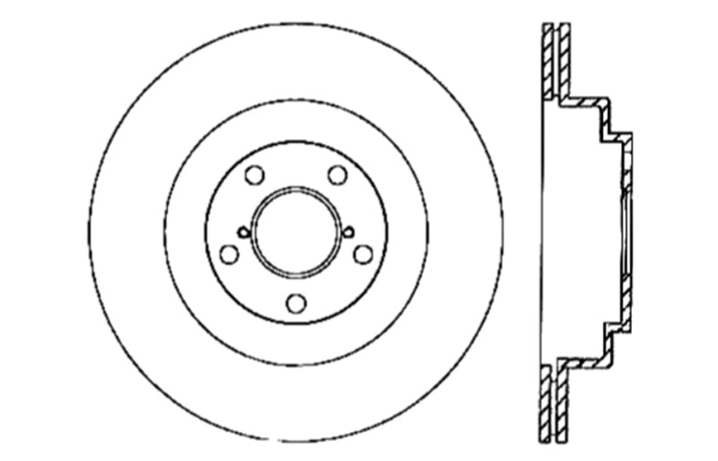 StopTech 06-07 Subaru Impreza WRX (Exc STi) Slotted & Drilled Right Rear Rotor