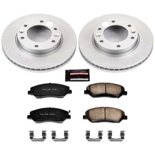 Power Stop 07-08 Hyundai Entourage Front Z17 Evolution Geomet Coated Brake Kit