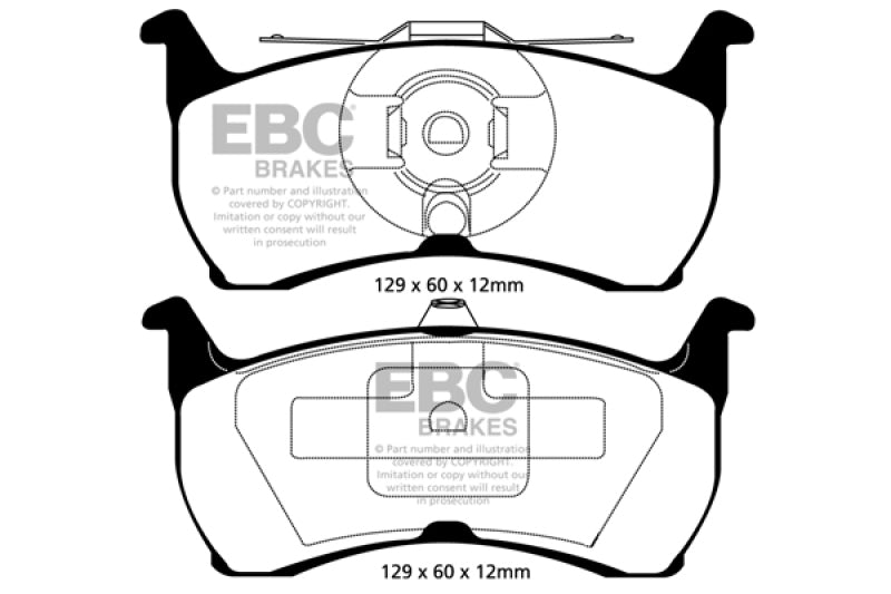 EBC 93-00 Aston Martin Virage 5.3 (PBR Caliper) Redstuff Rear Brake Pads