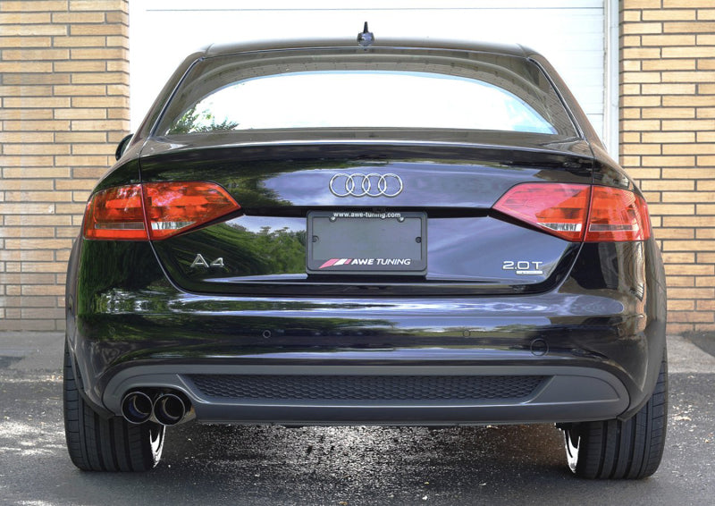 AWE Tuning Audi B8 A4 Touring Edition Exhaust - Single Side Diamond Black Tips - Precision R