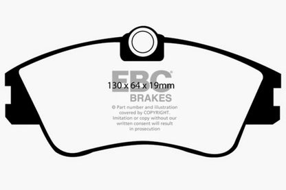 EBC 93-96 Volkswagen Eurovan 2.5 Solid Rotors Greenstuff Front Brake Pads