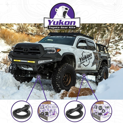 Yukon Ring & Pinion Gear Kit Pkg F&R w/Install Kits Toyota 8.0/8.0 IFS 4.56 Ratio