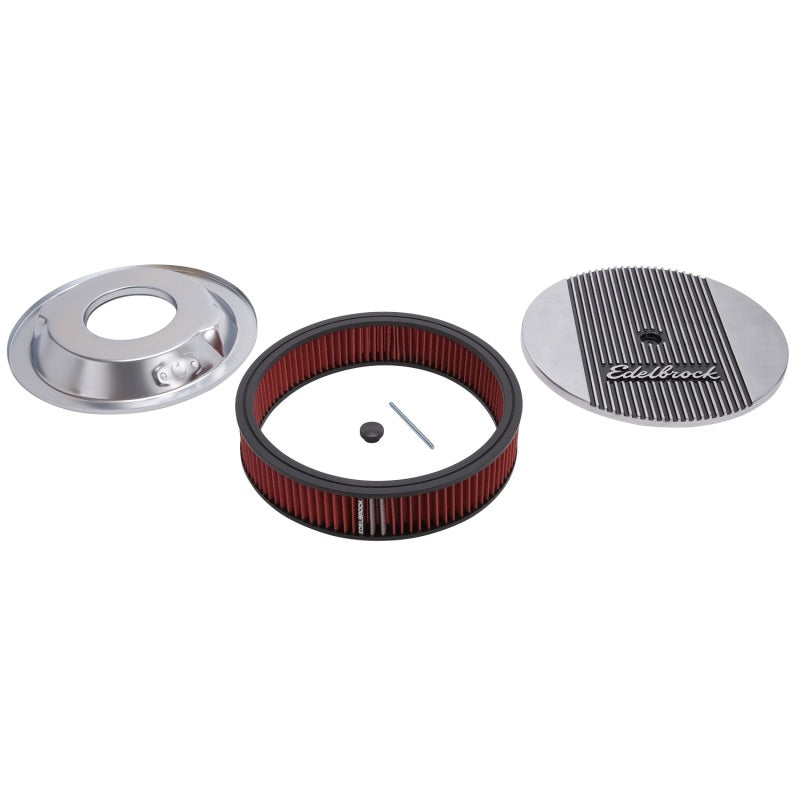 Edelbrock Air Cleaner Elite II 14In Diameter w/ 3In Element Standard Height Polished