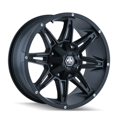 Mayhem 8090 Rampage 17x9 / 5x127 BP / 18mm Offset / 87mm Hub Matte Black Wheel