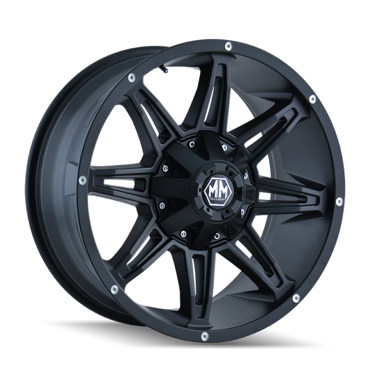 Mayhem 8090 Rampage 17x9 / 8x180 BP / 18mm Offset / 124.1mm Hub Matte Black Wheel