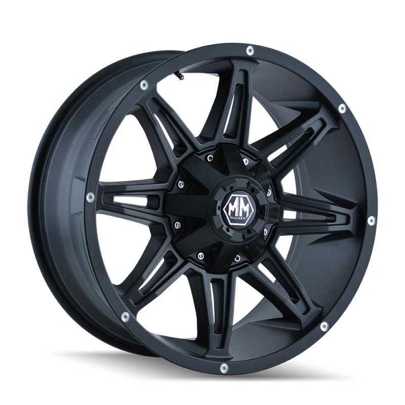 Mayhem 8090 Rampage 20x9 / 5x127 BP / 0mm Offset / 87mm Hub Matte Black Wheel