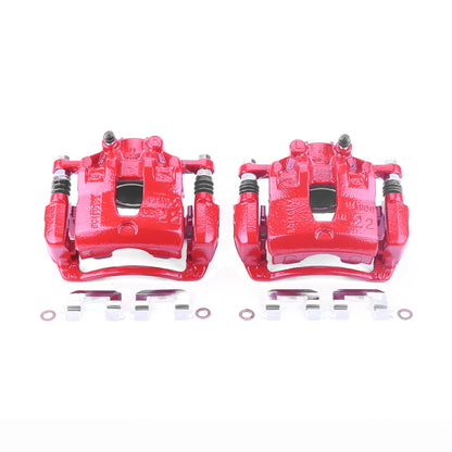 Power Stop 12-17 Hyundai Accent Front Red Calipers w/Brackets - Pair