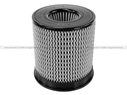 aFe MagnumFLOW Air Filter Pro DRY S 6in Flange x 8 1/8in Base/Top (INV) x 9in H - Precision R