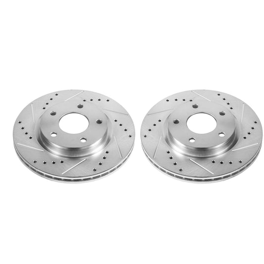 Power Stop 13-19 Nissan Sentra Front Evolution Drilled & Slotted Rotors - Pair