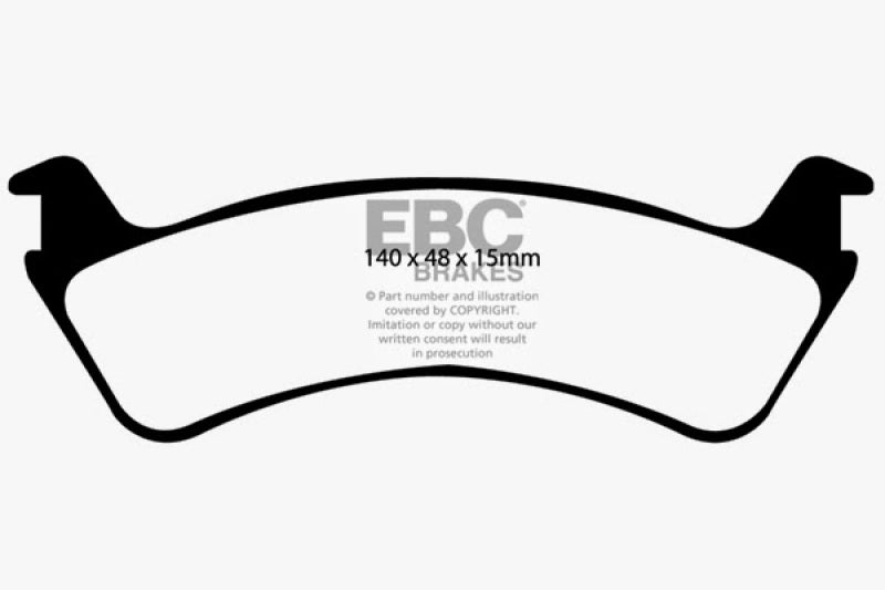 EBC 00-02 Ford Explorer Sport 4.0 2WD (Phenolic PisTons) Extra Duty Rear Brake Pads