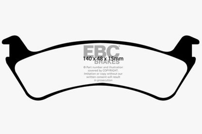 EBC 00-02 Ford Explorer Sport 4.0 2WD (Phenolic PisTons) Extra Duty Rear Brake Pads