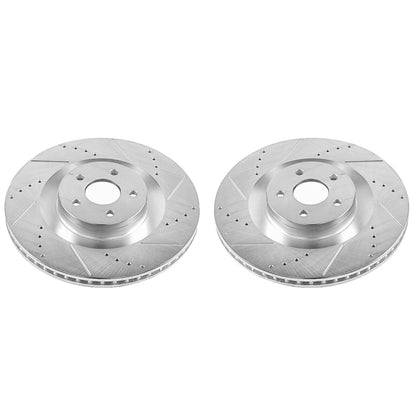 Power Stop 16-18 Ford Focus Front Evolution Drilled & Slotted Rotors - Pair