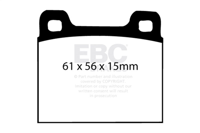 EBC 82-89 Maserati Biturbo 2.5 Twin Turbo Ultimax2 Rear Brake Pads