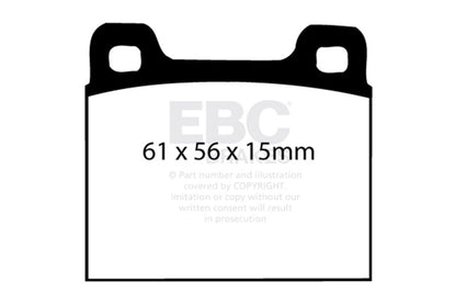 EBC 82-89 Maserati Biturbo 2.5 Twin Turbo Ultimax2 Rear Brake Pads