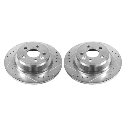 Power Stop 07-11 Volvo S80 Rear Evolution Drilled & Slotted Rotors - Pair