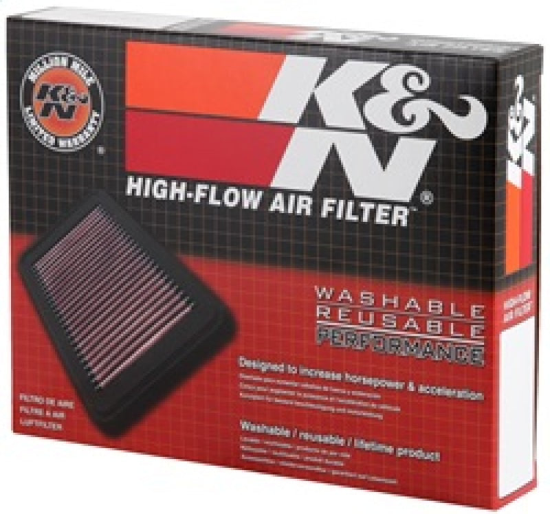 K&N 6.938in O/S L x 3.5 O/S W x.875in H Fiat/Lancia Replacement Air Filter