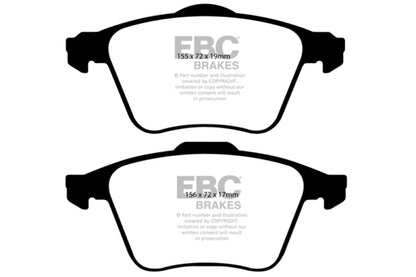 EBC 08-10 Volvo S60 2.5 Turbo T5 Redstuff Front Brake Pads