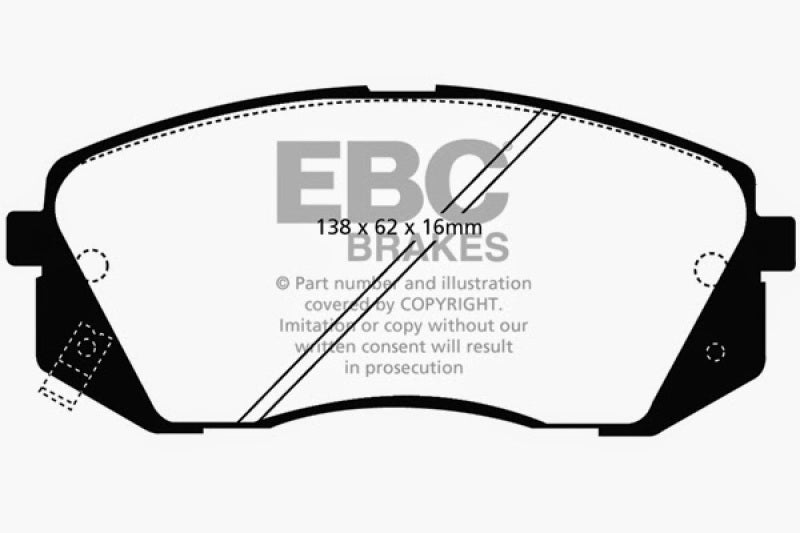 EBC 10-15 Hyundai Tucson 2.0 AWD Ultimax2 Front Brake Pads