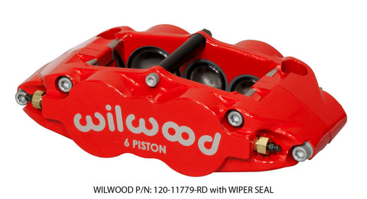 Wilwood Caliper-Narrow Superlite 6R-LH - Red 1.62/1.12/1.12in Pistons 1.25in Disc