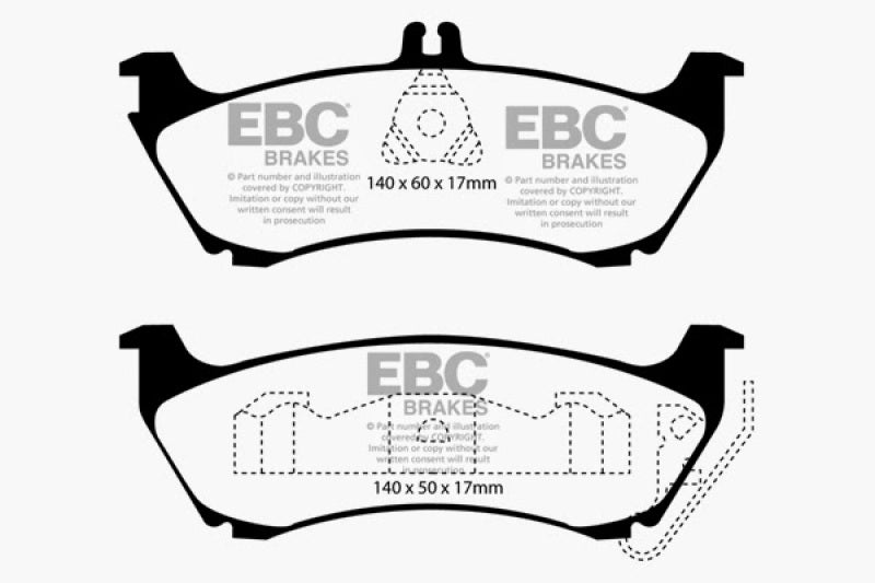 EBC 99-02 Mercedes-Benz M-Class (ML) ML320 3.2 Ultimax2 Rear Brake Pads