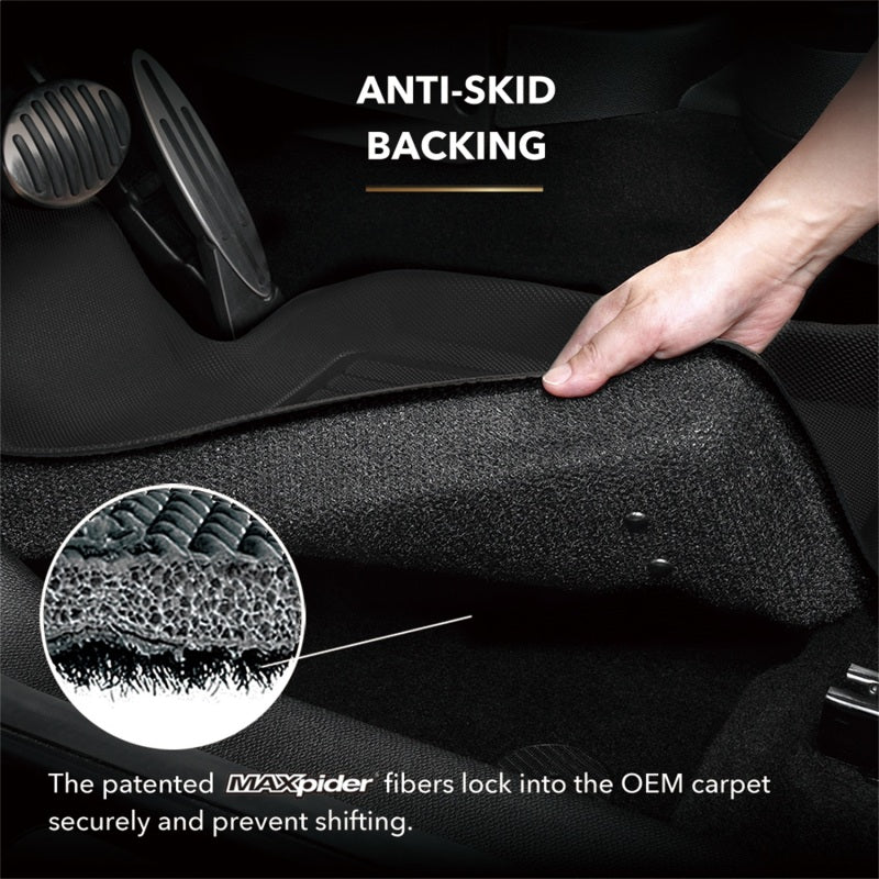 3D MAXpider 19-21 Audi E-Tron Kagu 1st 2nd Row Floormats - Black