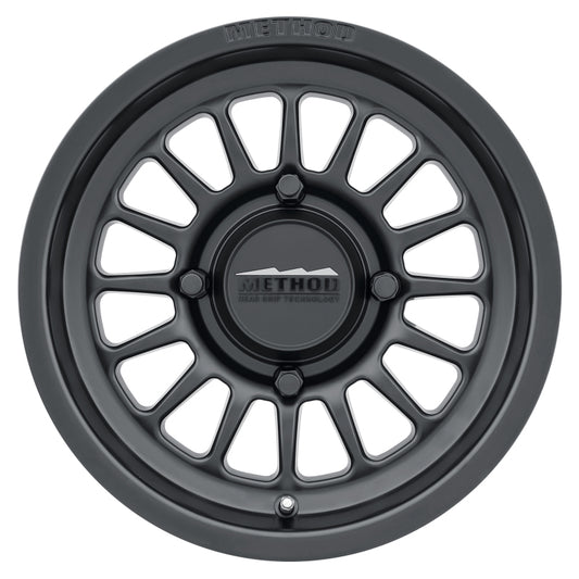 Method MR411 Bead Grip 15x7 / 4+3/13mm Offset / 4x156 / 132mm CB Matte Black Wheel