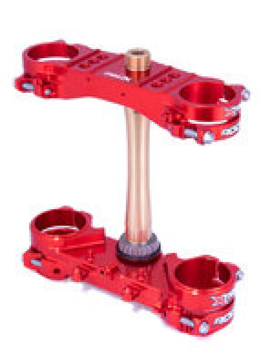 XTrig 18-21 Honda CRF 250 R/ CRF 450 R ROCS Tech Triple Clamp 22 mm. Offset M12 - Red