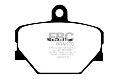 EBC 08+ Smart Fortwo 1.0 Greenstuff Front Brake Pads