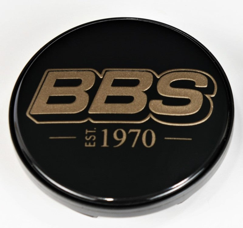 BBS Center Cap 70.6mm Black/Gold Est. 1970 Anniversary w/BBS Logo (5-Tab) - Precision R