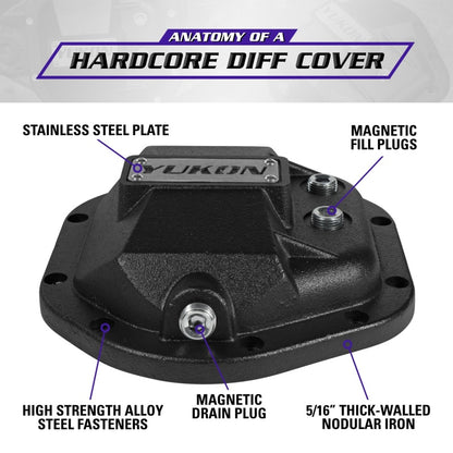 Yukon Gear Hardcore Diff Cover for Dana 44 - Nodular Iron Yukon Cover