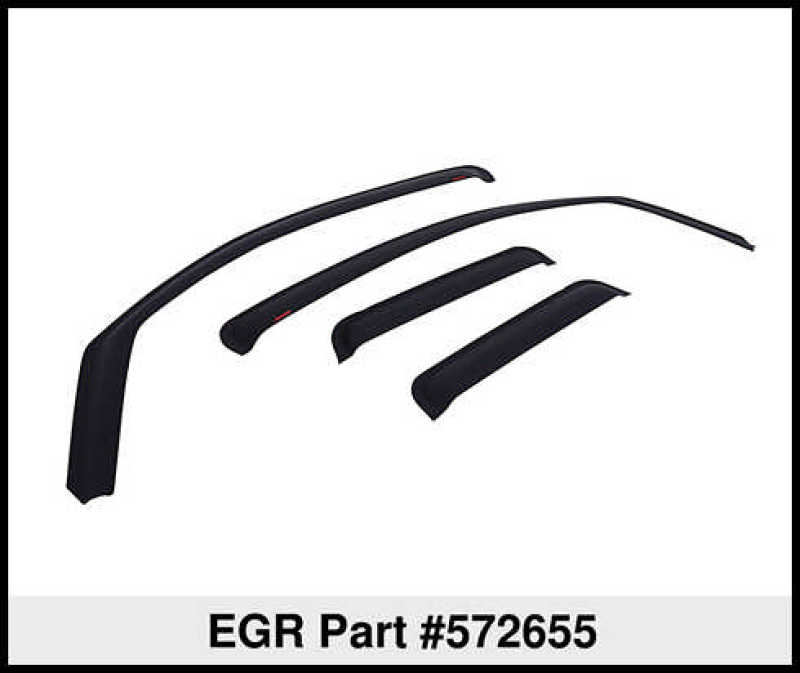 EGR 09-12 Dodge Ram F/S Pickup Quad Cab In-Channel Window Visors - Set of 4 - Matte (572655)