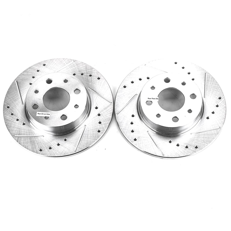 Power Stop 13-18 Fiat 500 Rear Evolution Drilled & Slotted Rotors - Pair