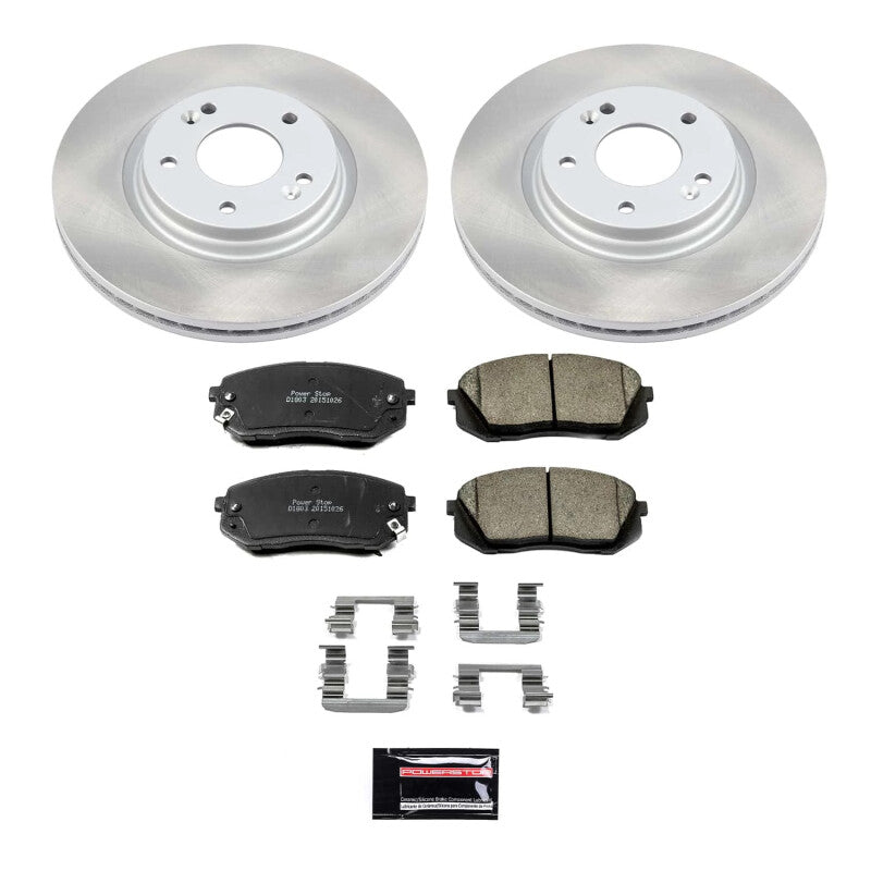 Power Stop 2015 Hyundai Sonata Front Semi-Coated Rotor Kit