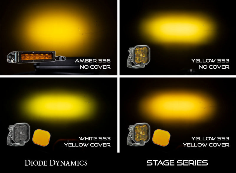 Diode Dynamics SS3 LED Pod Cover Round - Yellow