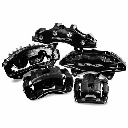 Power Stop 11-18 Ram 1500 Rear Black Calipers - Pair (w/Bracket)