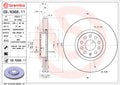 Brembo 21-22 Lexus ES250/19-22 Lexus ES300h/19-22 Lexus ES350/19-22 UX200 Front UV Coated Rotor