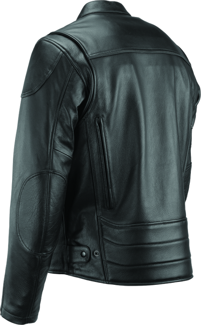 River Road Race Leather Jacket Black - Small