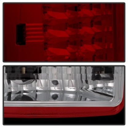 Spyder GMC Sierra 07-13 (Not 3500 Dually 4 Rear Wheels)LED Tail Lights Red Clear ALT-YD-GS07-LED-RC