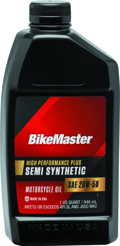 BikeMaster 20W50 Semi Synthetic Oil - Quart