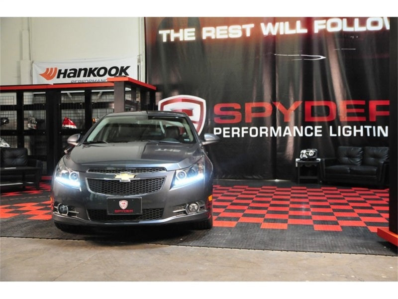 Spyder Chevy Cruze 11-14 Projector Headlights LED Halo -DRL Blk High H1 Low H7 PRO-YD-CCRZ11-DRL-BK