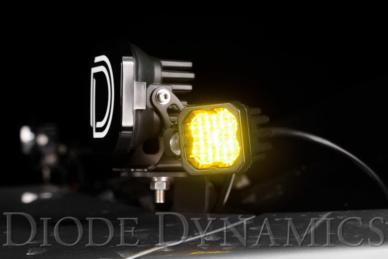 Diode Dynamics Stage Series C1 LED Pod Sport - Yellow Flood Standard ABL Each