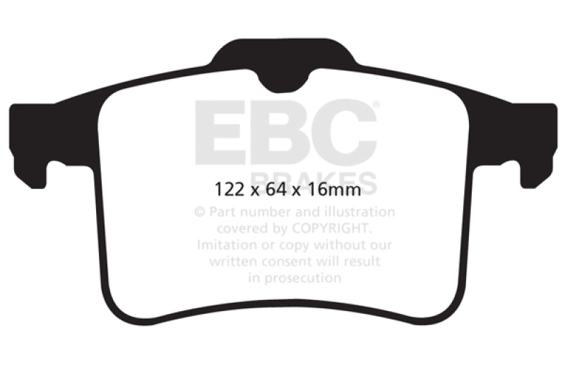 EBC 10-15 Jaguar XF 5.0 Supercharged (470) Yellowstuff Rear Brake Pads