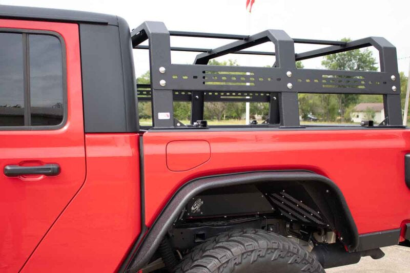 Fishbone Offroad 20+ Jeep Gladiator Bed Rack Full Tackle Rack - Black Powdercoat