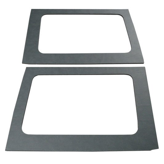 DEI 11-18 Jeep Wrangler JK 4-Door Boom Mat Rear Side Window Trim - 2 Piece - Gray Leather Look