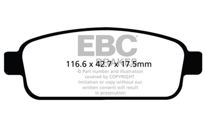 EBC 13+ Buick Encore 1.4 Turbo Ultimax2 Rear Brake Pads