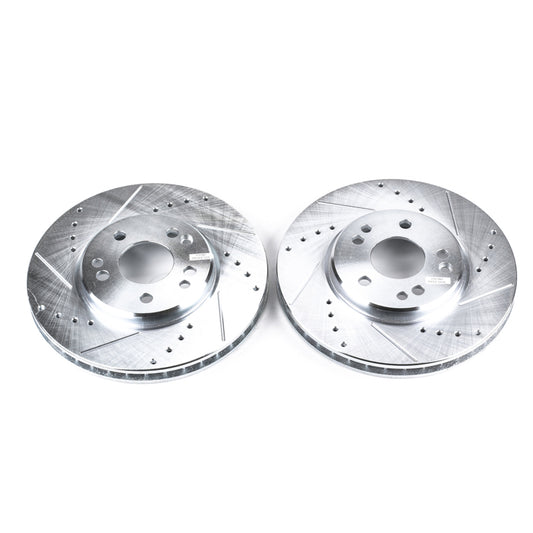 Power Stop 90-93 Mercedes-Benz 300SL Front Evolution Drilled & Slotted Rotors - Pair