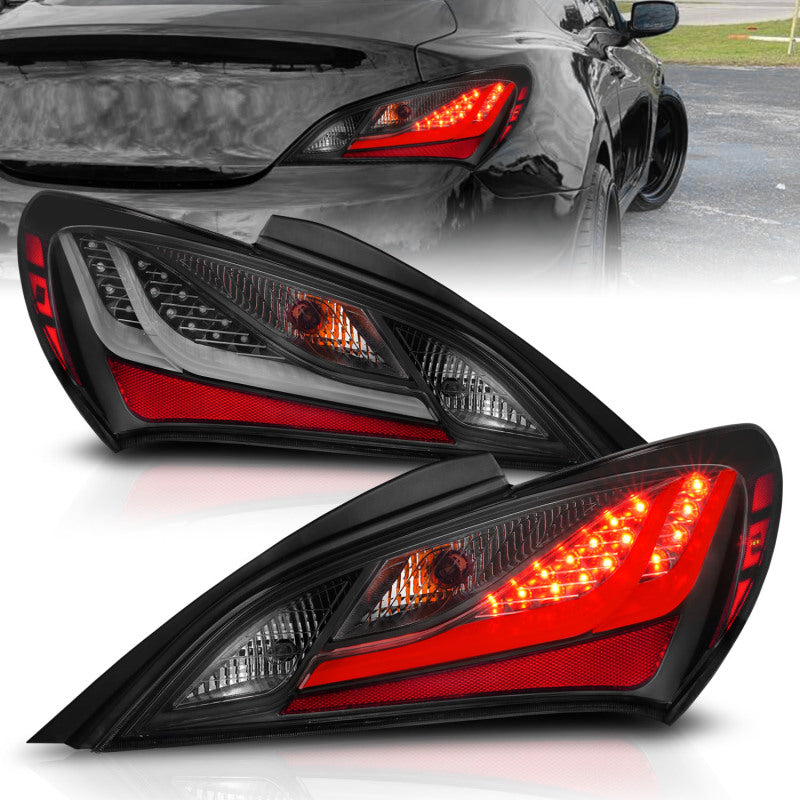 ANZO 10-13 Hyundai Genesis 2DR LED Taillights Smoke