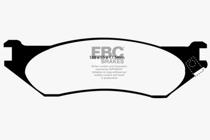 EBC 98-02 Dodge B150 B1500 Cargo 1500 Van 1/2 Ton Greenstuff Front Brake Pads