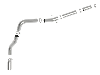 aFe ATLAS 5in DPF-Back Alum Steel Exhaust System w/Polished Tip 19-20 Ram Diesel Trucks L6-6.7L (td)